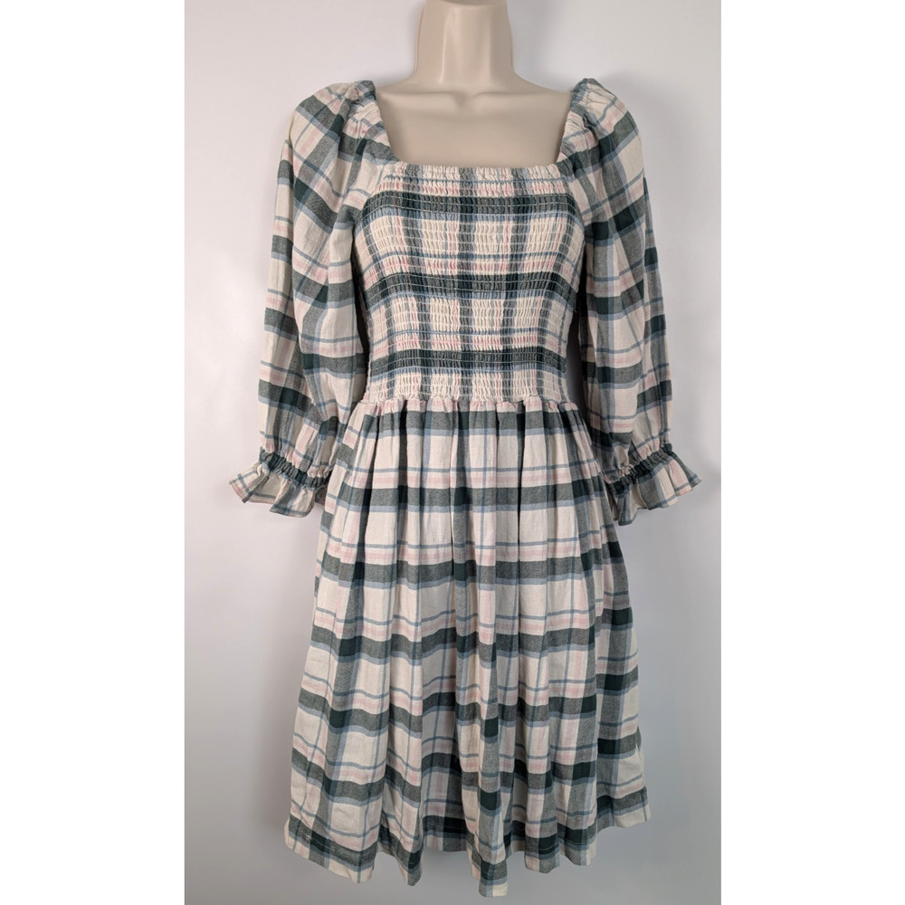Madewell Womens Lucie Smocked Bodice Mini Dress XS NWT Peasant Milkmaid Coquette